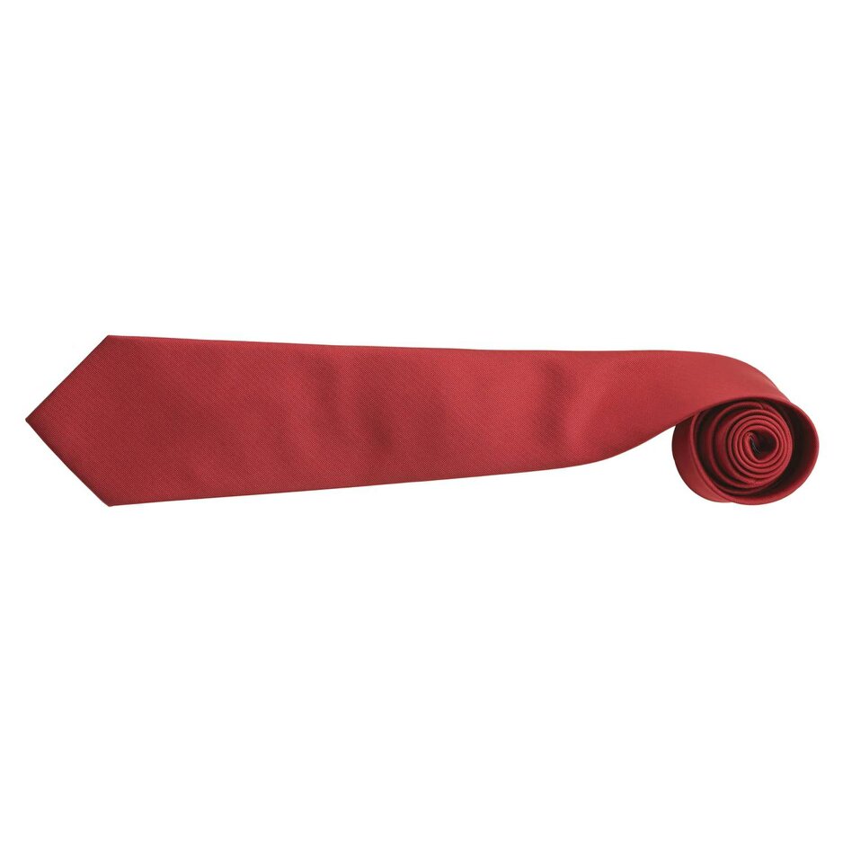 Premier Mens “Colours” Plain Fashion / Business Tie (Pack of 2) - Red