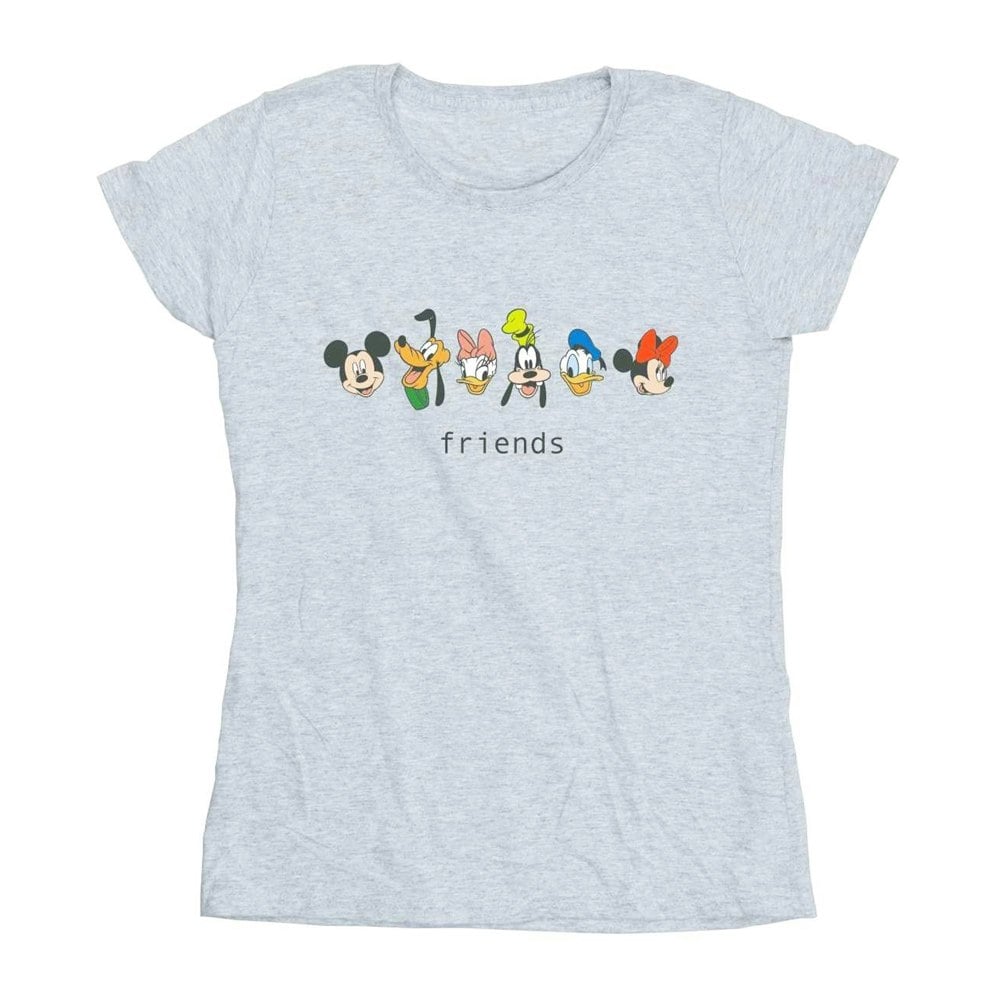 Disney Womens/Ladies Mickey Mouse And Friends Cotton T-Shirt - Sports Grey