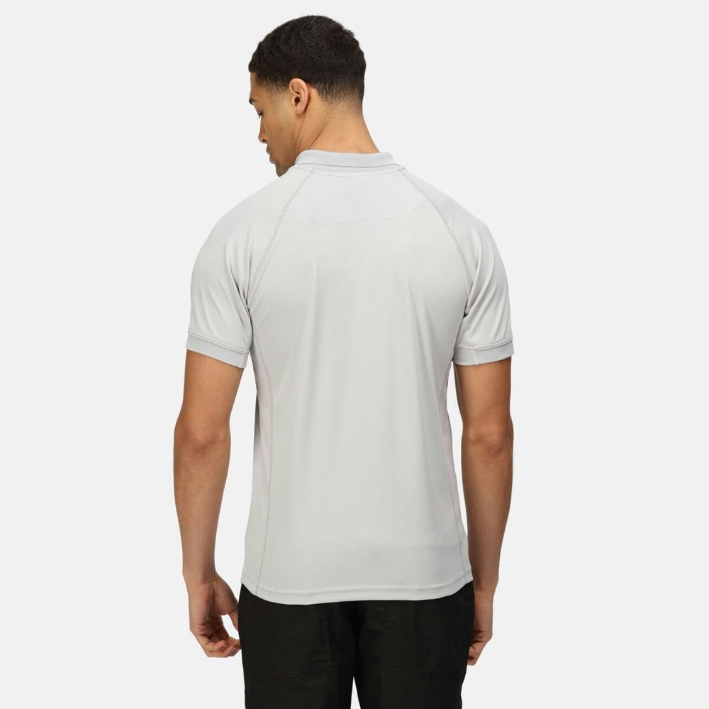 Regatta Hardwear Mens Coolweave Short Sleeve Polo Shirt - Silver Grey