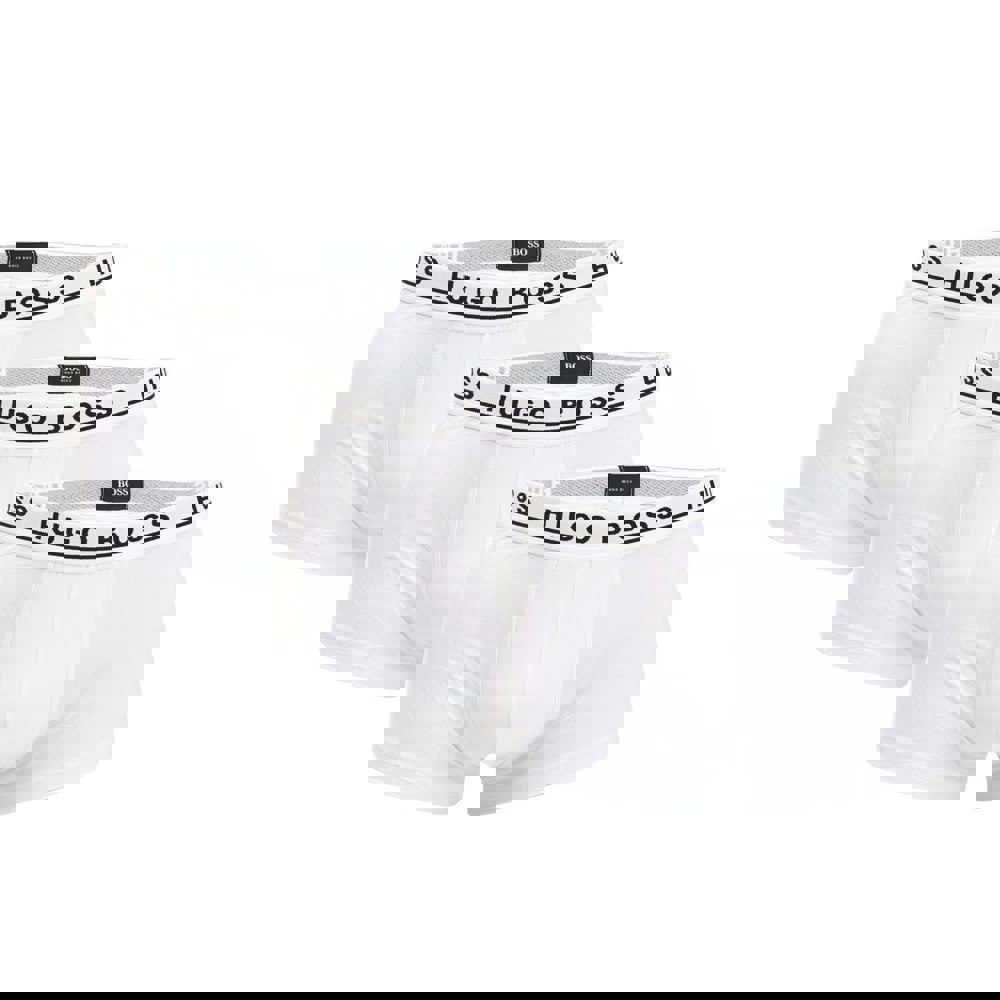 Hugo Boss Mens Logo Boxer Shorts (Pack of 3) - White
