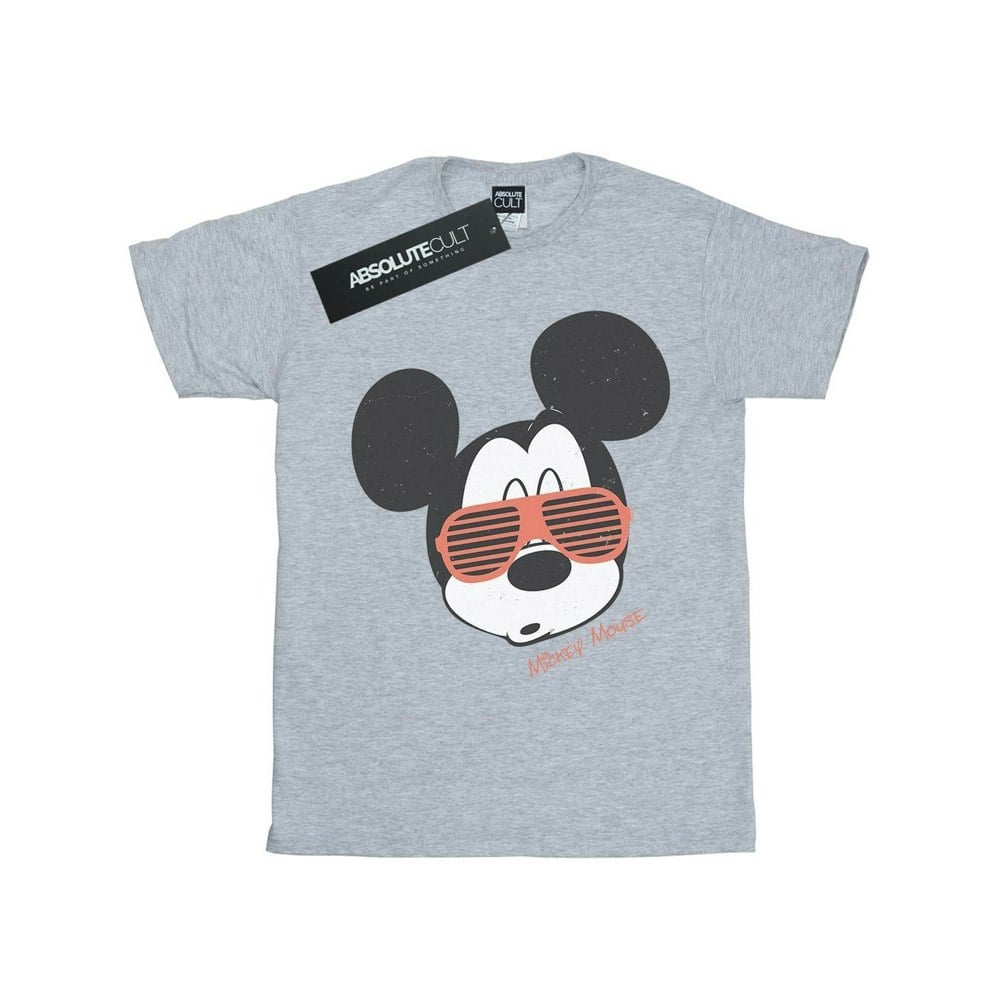 Disney Mens Mickey Mouse Sunglasses T-Shirt - Sports Grey