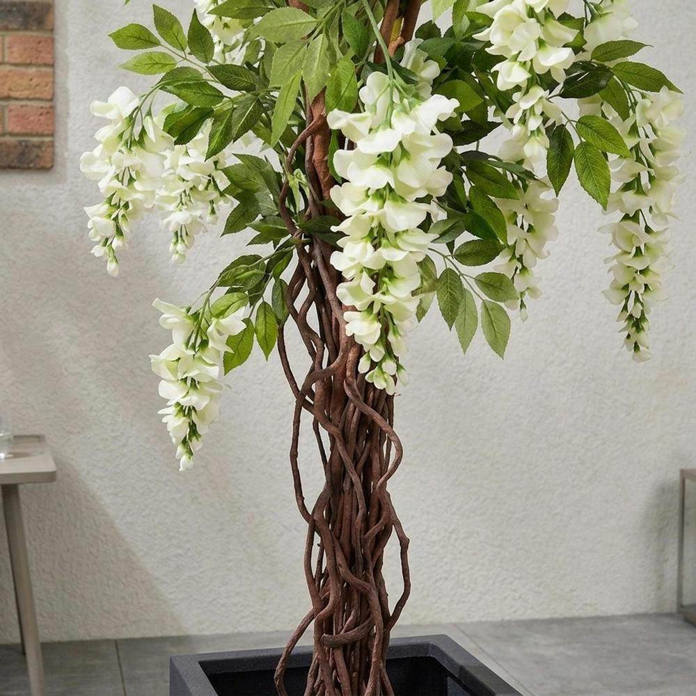 Garden Greatness Lifelike Cream Wisteria Potted Tree