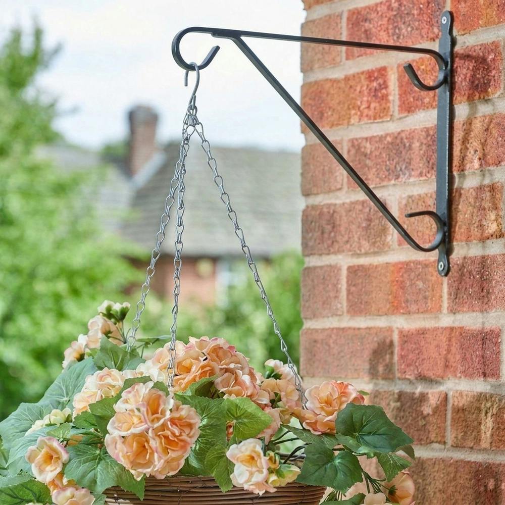 Garden Greatness Regal Begonia Blooms Artificial Hanging Basket