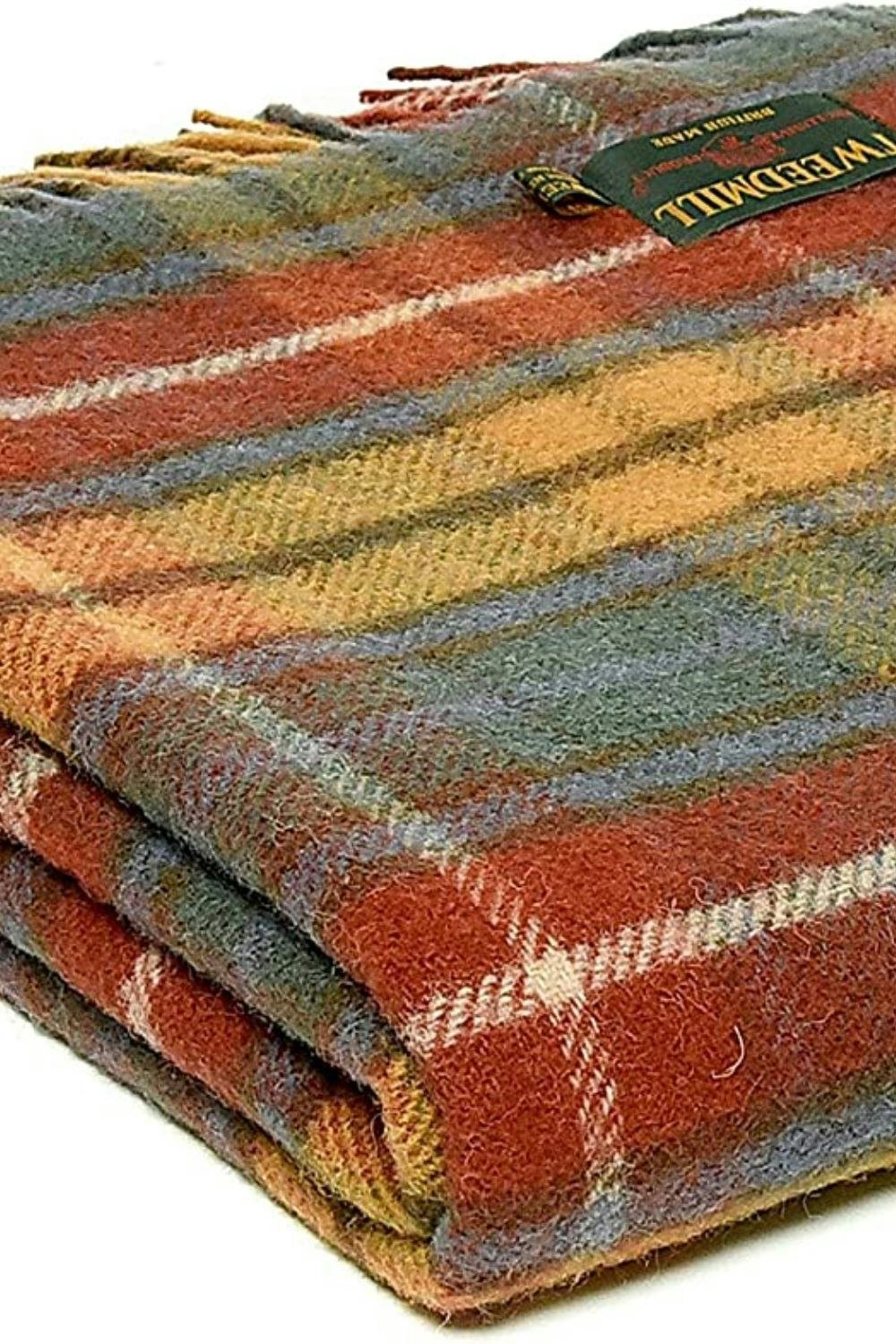 HomeSpace Direct Antique Buchanan Tartan Wool Throw Over Blanket