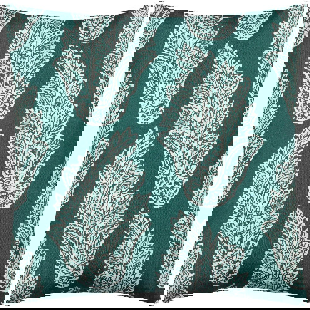 Paoletti Kalindi Paisley Outdoor Cushion Cover - Teal