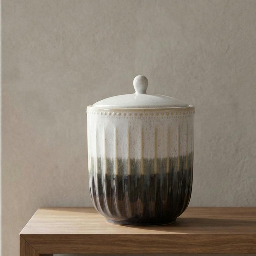 Garden Greatness Artisan Reactive Glaze Covered Jar