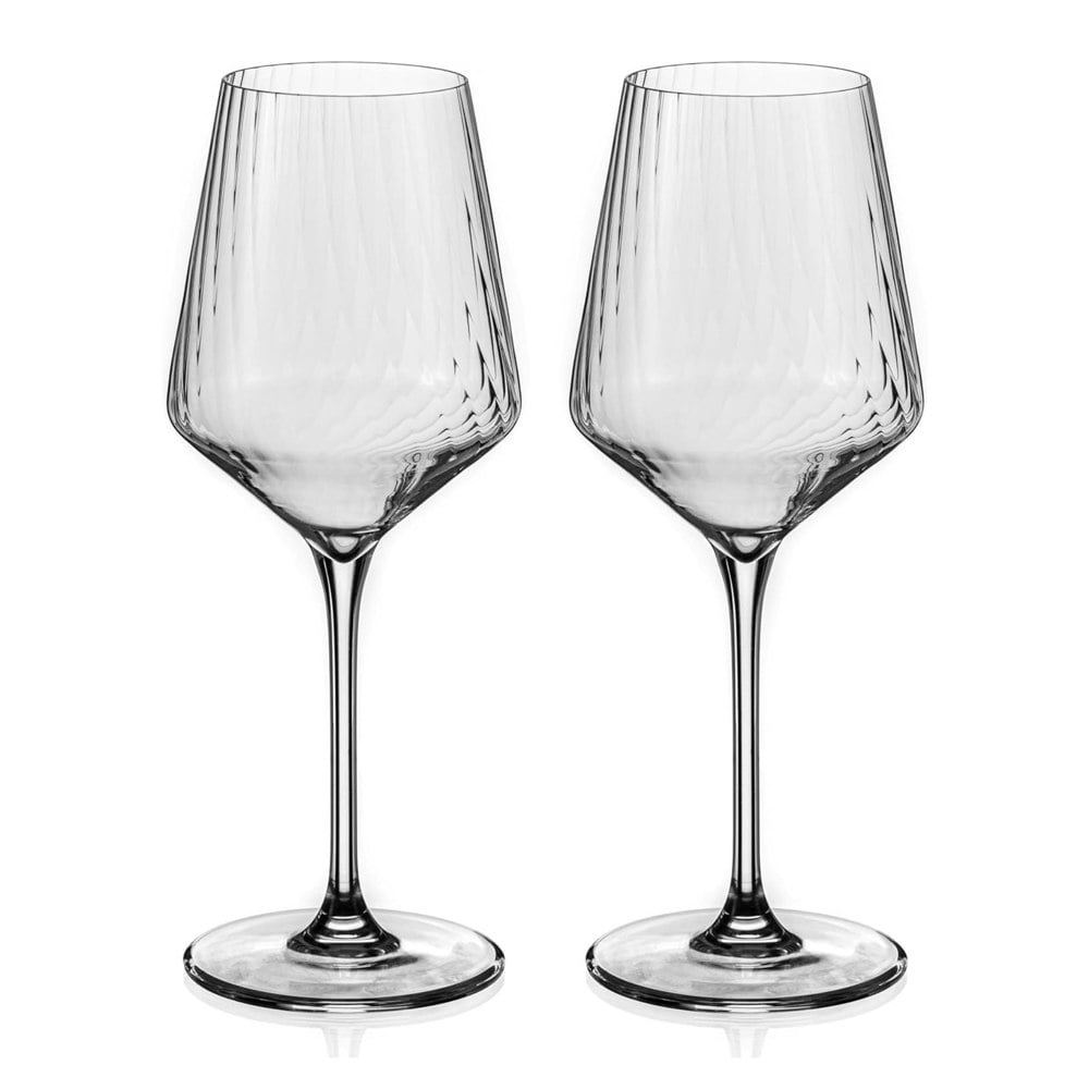 Diamante Mirage Collection White Wine Glasses - Set of 2