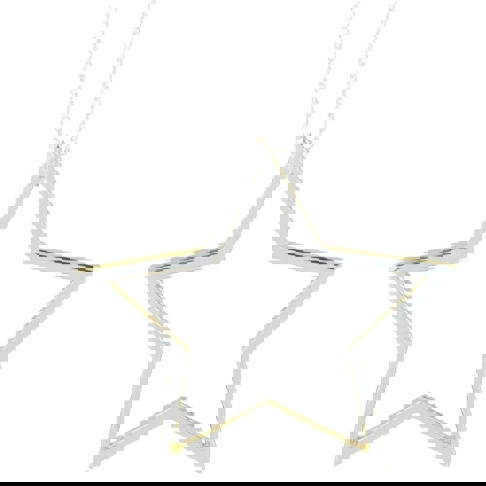 Sterling Silver and Gold Plated Shadow Star Necklace