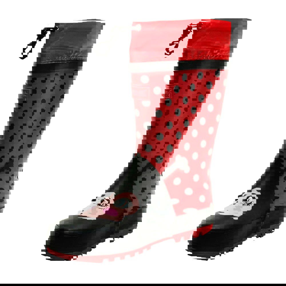 Dare 2B Childrens/Kids Mudplay Dinosaur Wellingtons - Red/Black