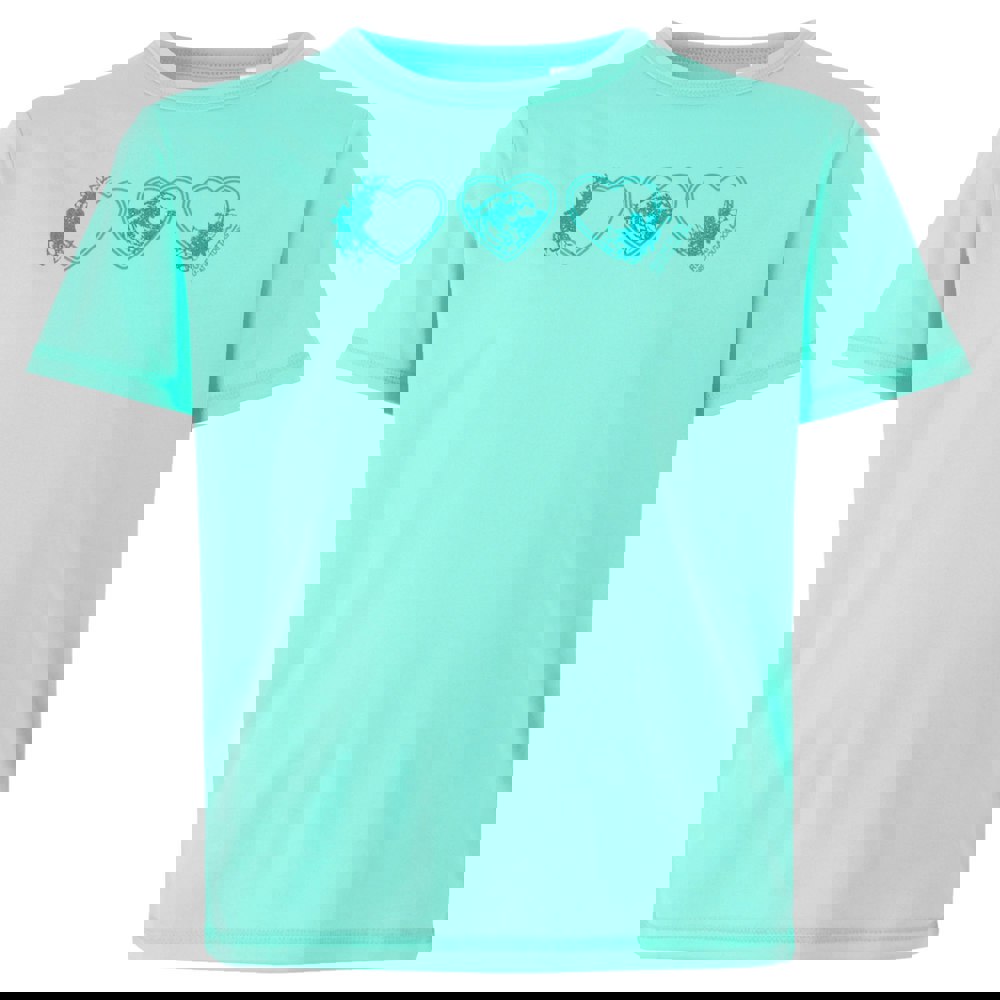 Regatta Kids Alvarado IX Hearts T-Shirt - Aruba Blue