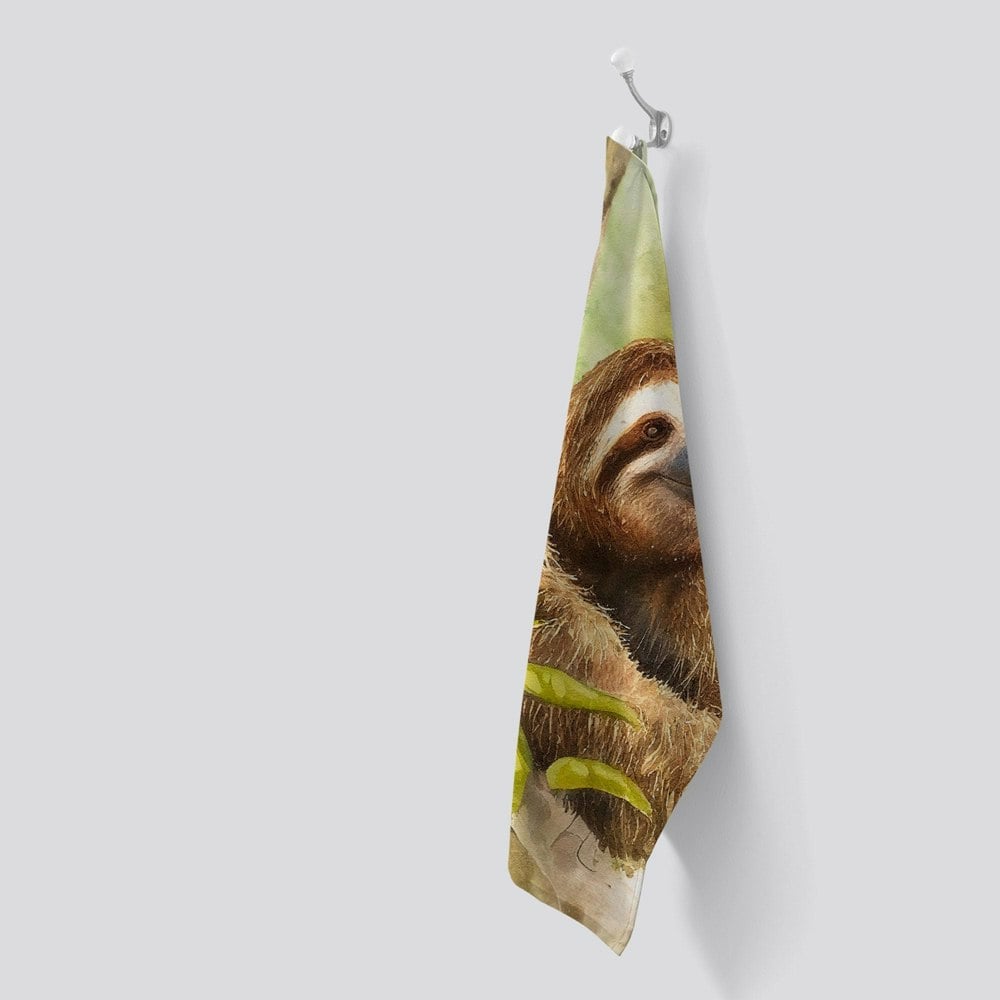 Warren Reed Sloth Watercolour Tea Towel