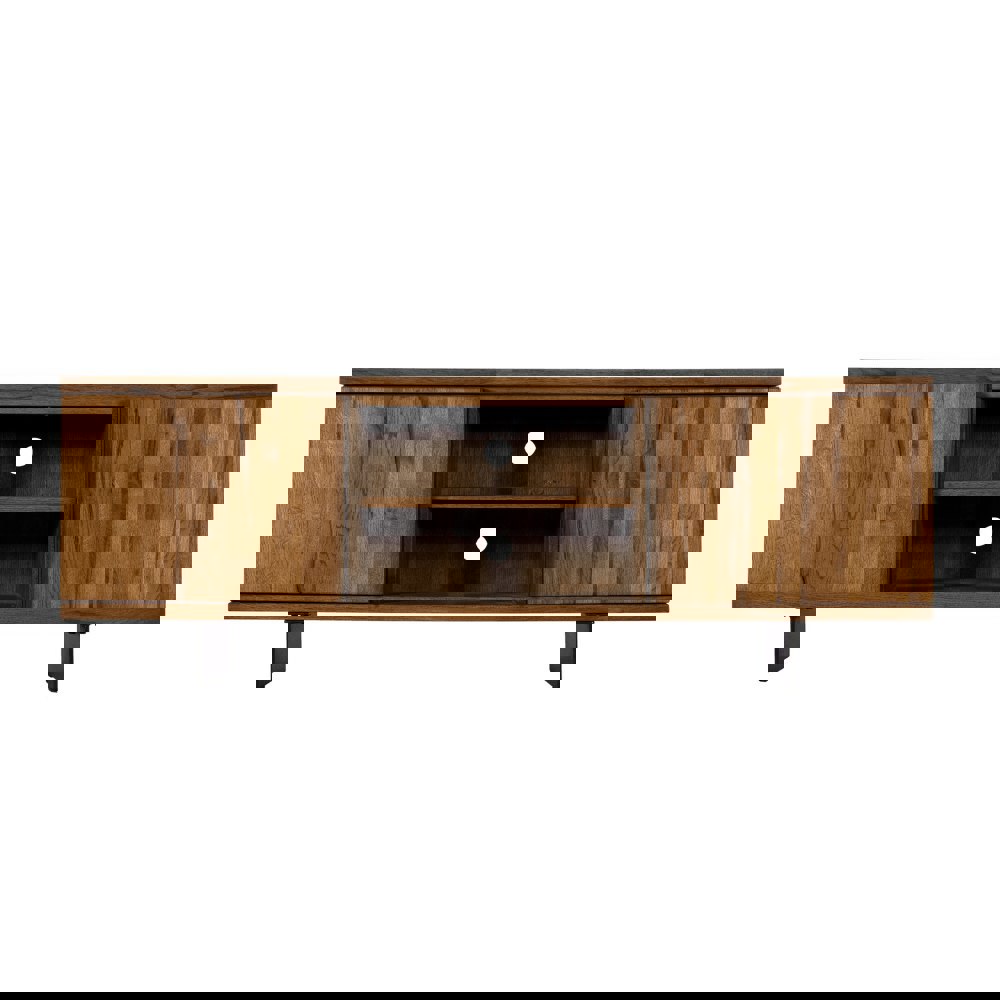 solid oak tv unit