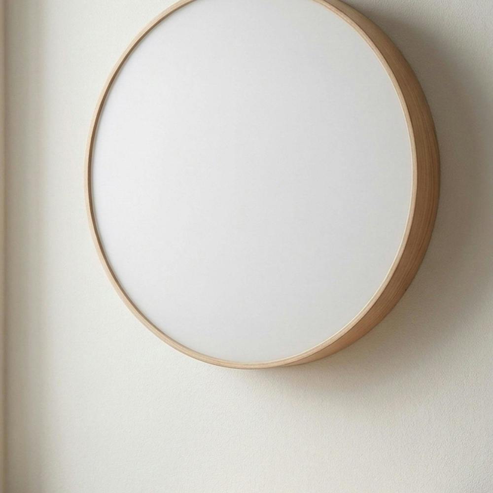 Garden Greatness Natural Wooden Frame Round Mirror