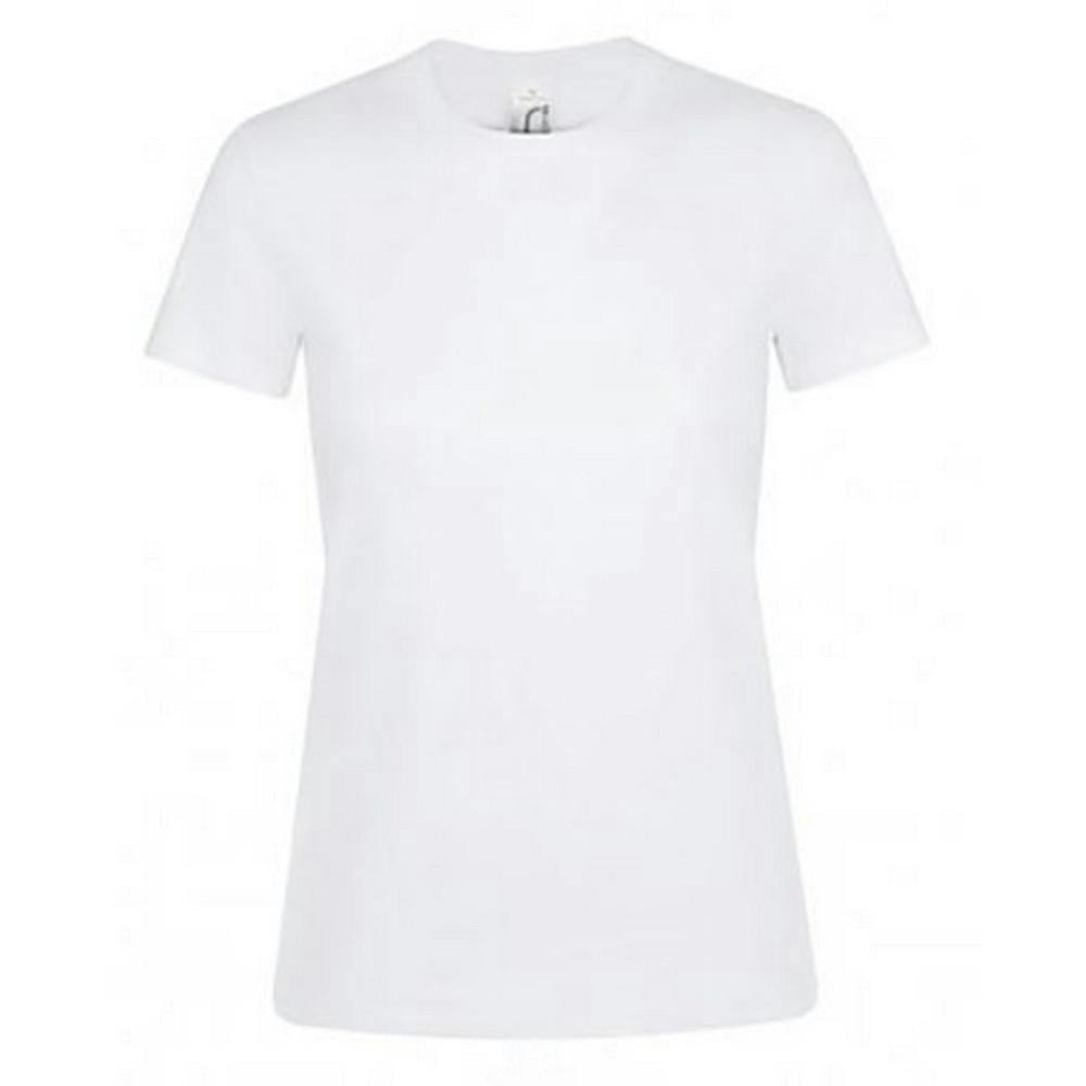 SOLS Womens/Ladies Regent Short Sleeve T-Shirt - White - White - 100% Ringspun Cotton
