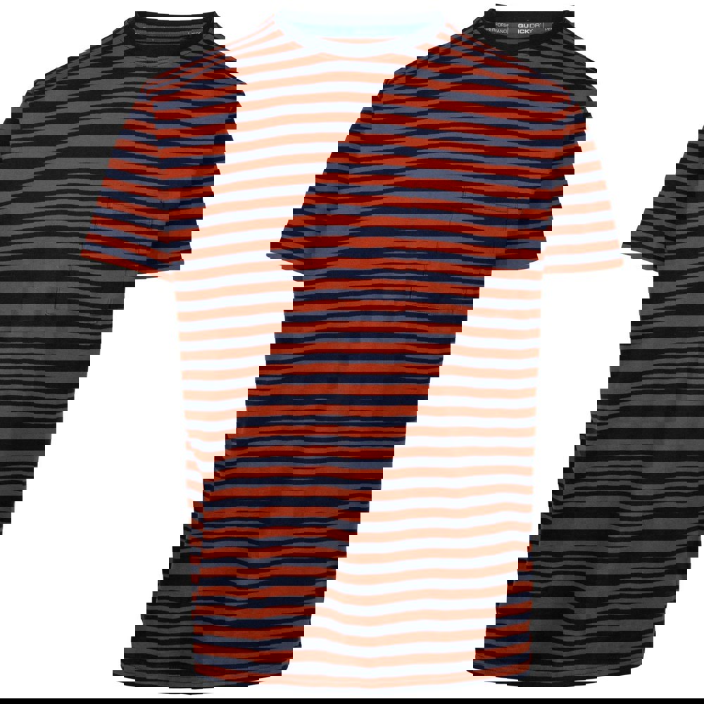 Trespass Mens Mahe Stripe T-Shirt - Burnt Orange