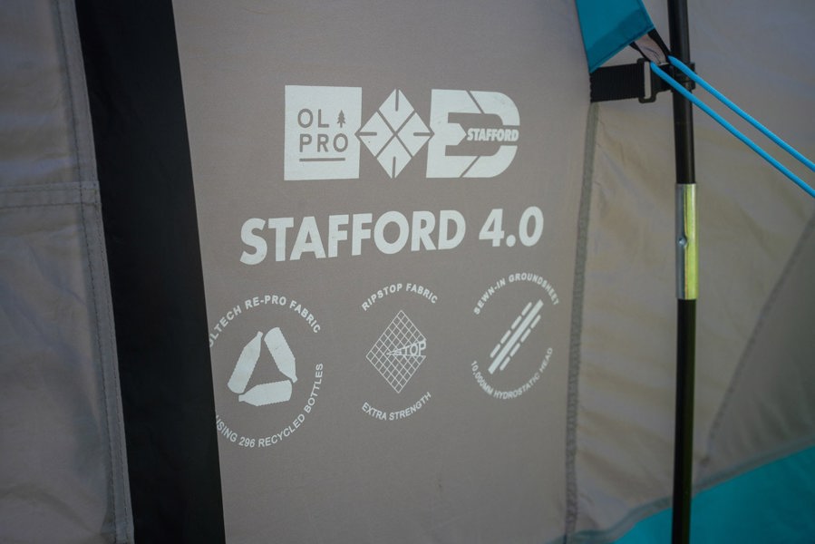 An image of the Stafford 4.0 name, logos and technology logos on the canvas of the Stafford 4.0 OLPRO x Ed Stafford.