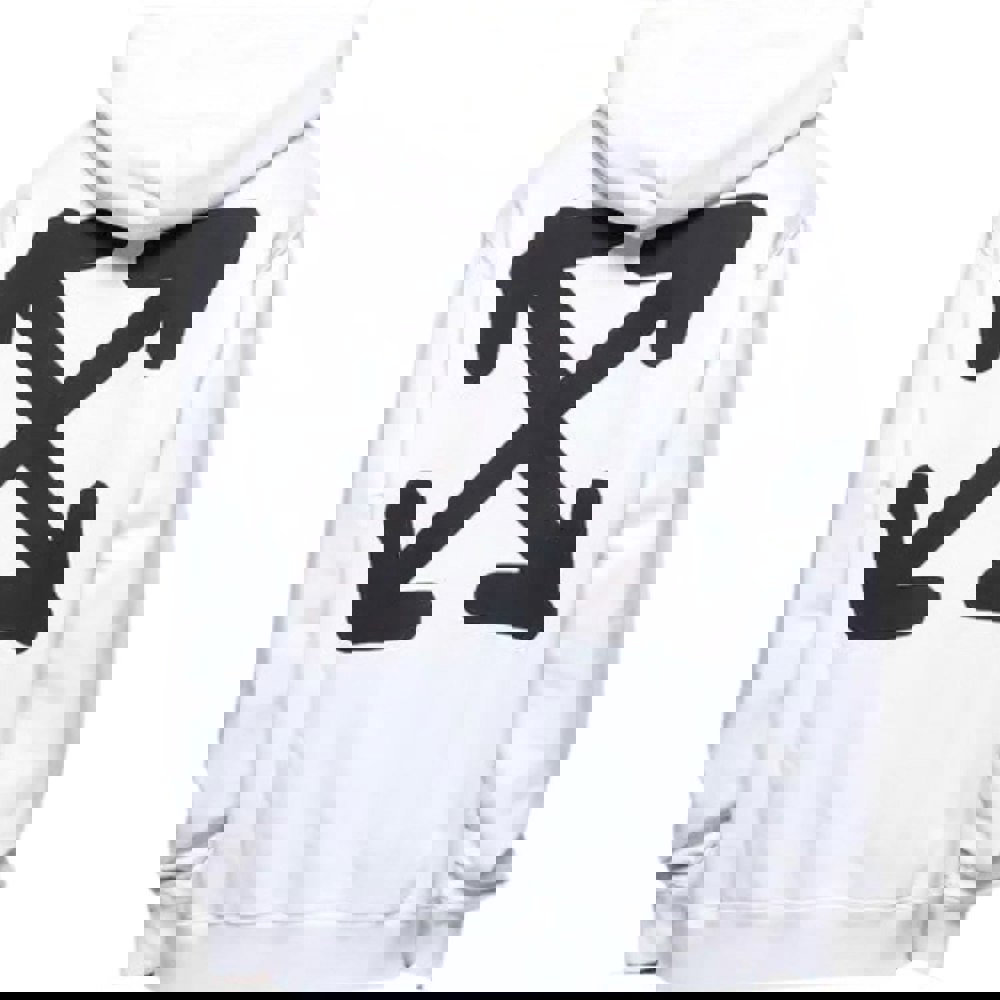 Off-White Face Arrow Slim Fit Hoodie - White