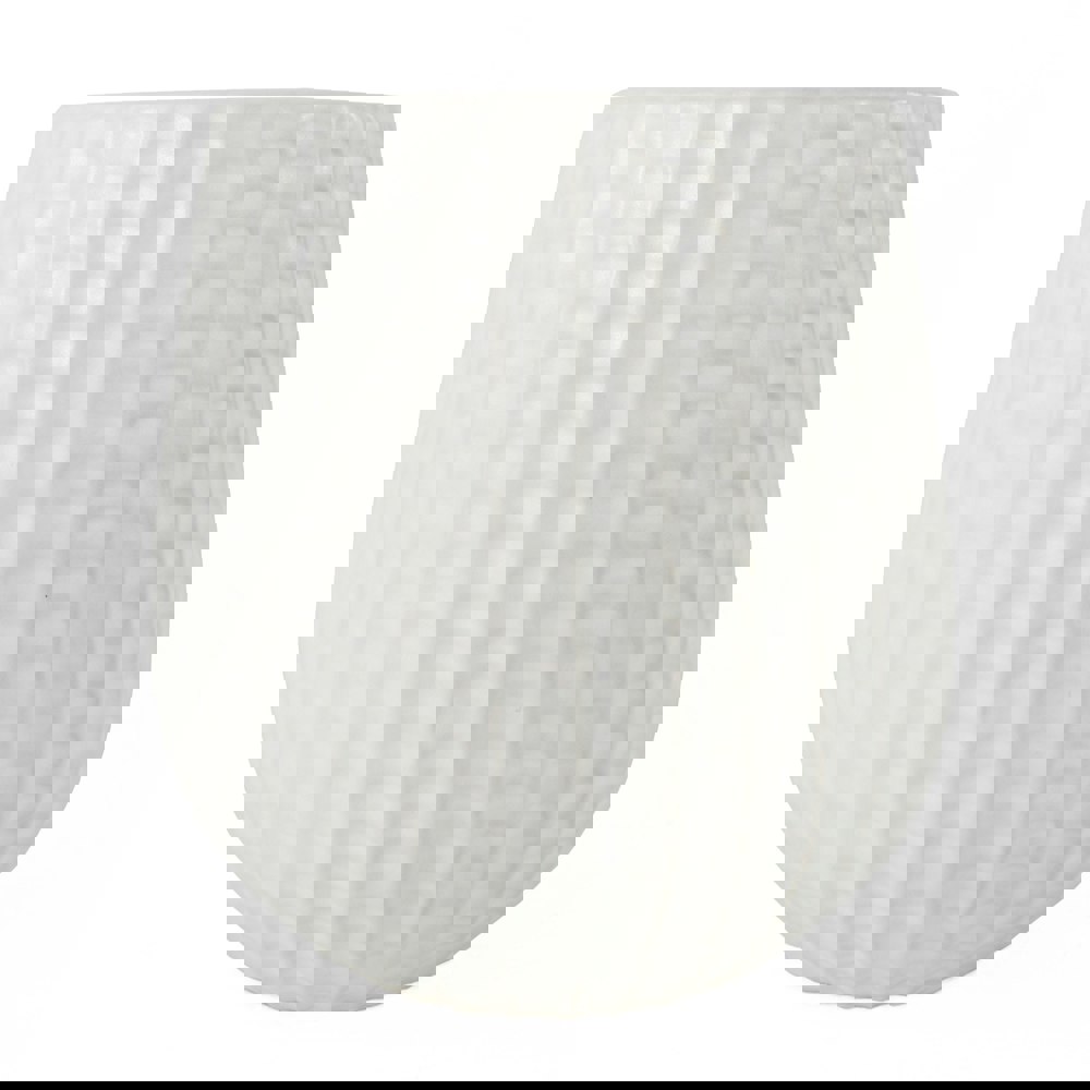 Leaf 16cm White Ceramic Planter