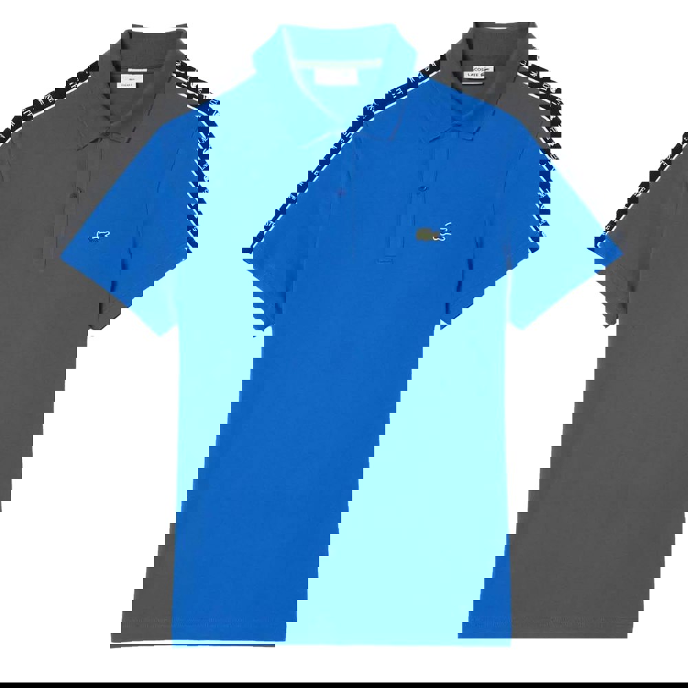 Lacoste Mens Mini Pique Stretch Regular Polo Shirt - Blue