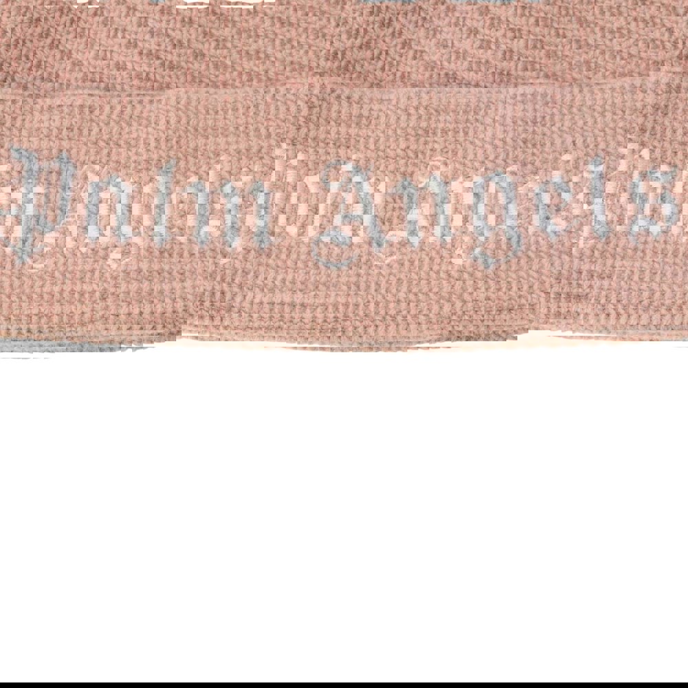Palm Angels Childrens/Kids Logo Knitted Beanie - Pink/White