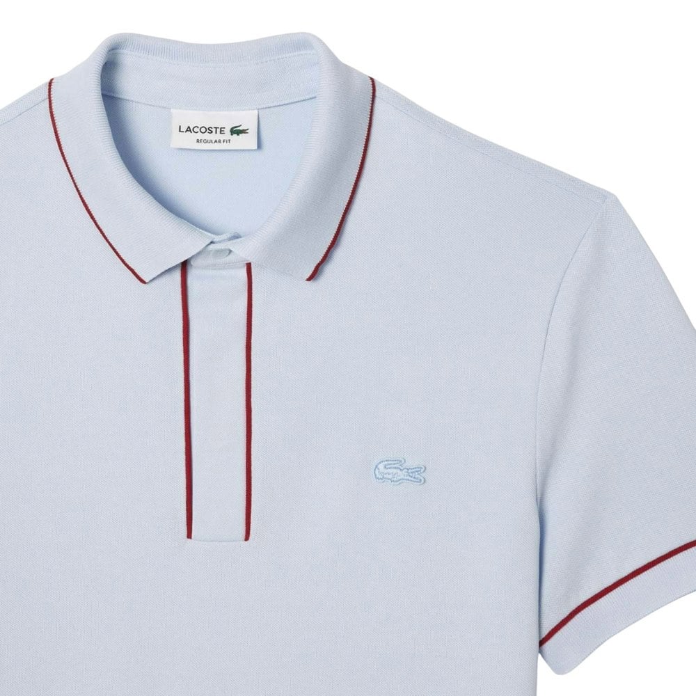 Lacoste Mens Smart Paris Pique Stretch Regular Polo Shirt - Blue