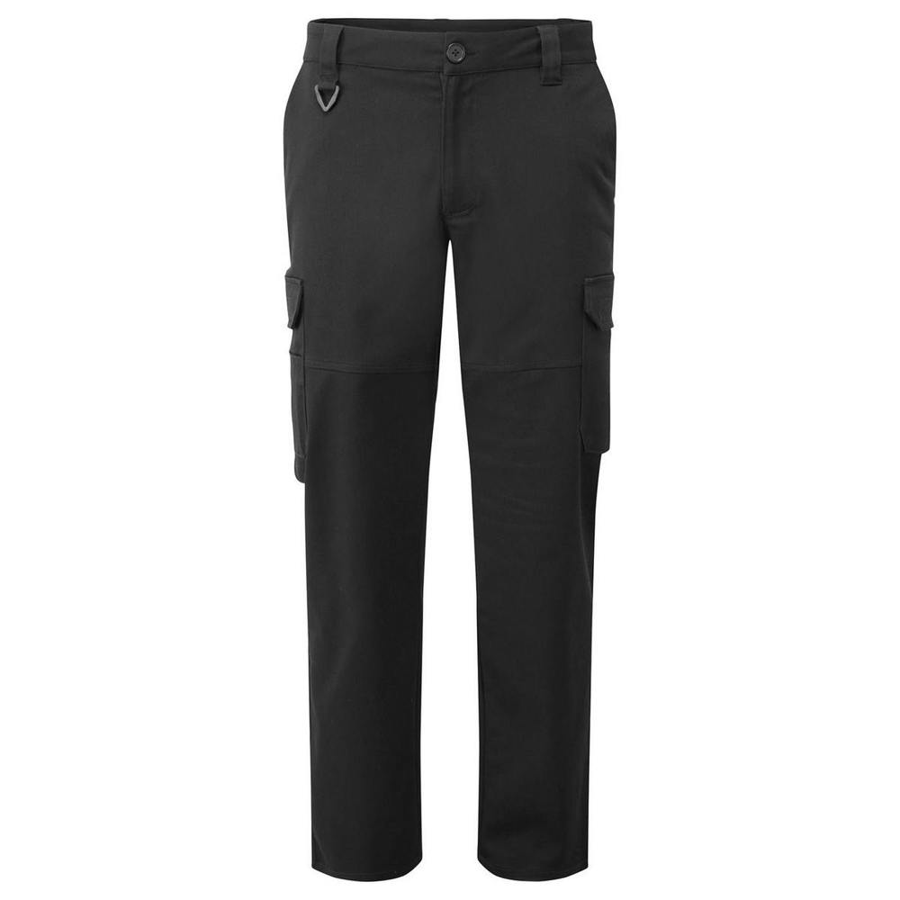 Premier Unisex Adult Premier Stretchchecker Cargo Trousers - Black - Black - 65% Recycled Polyester/33% Cotton/2% Elastane