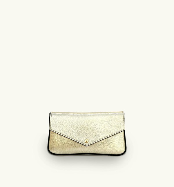 Apatchy London The Munro Leather Shoulder Bag - Gold