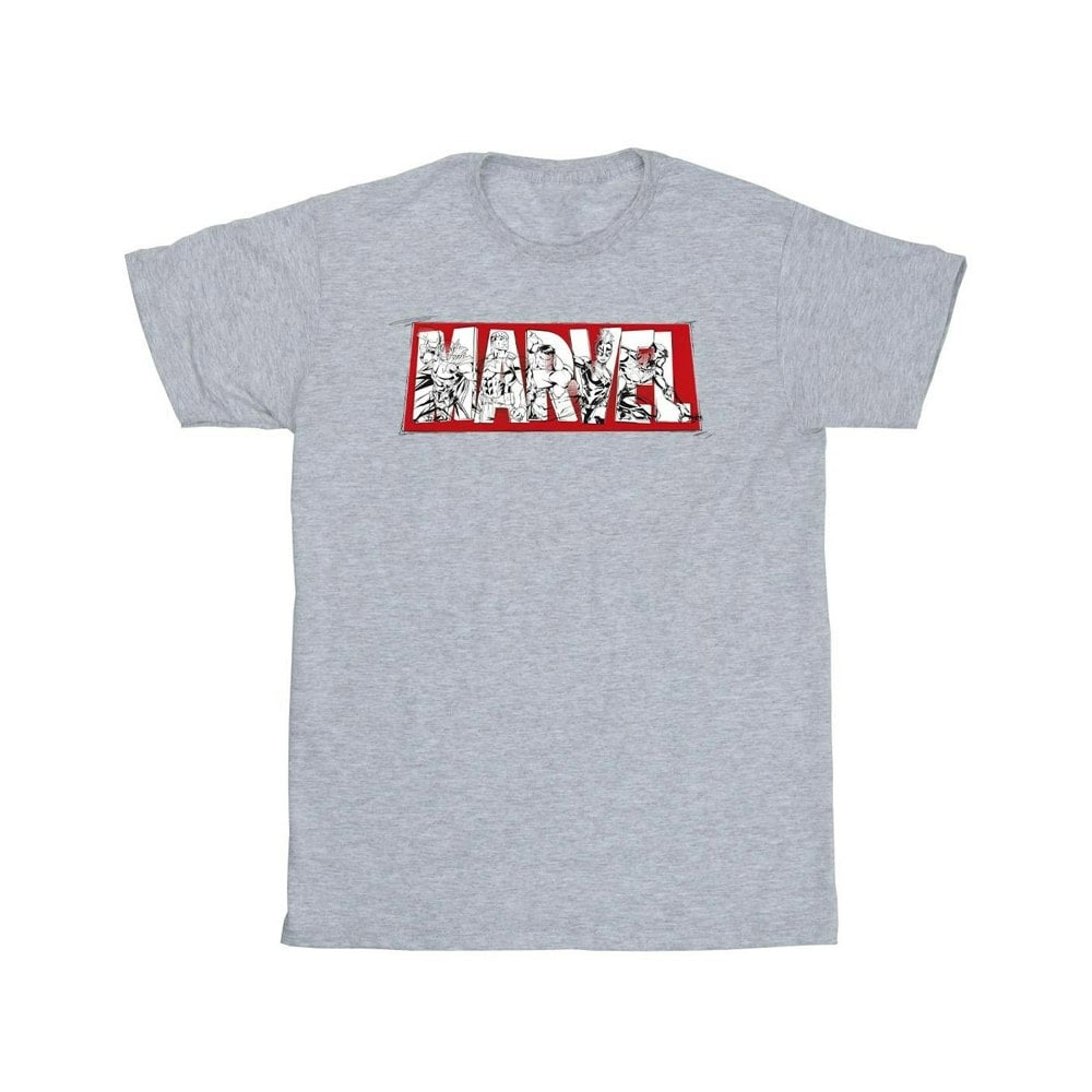 Marvel Mens Avengers Infill T-Shirt - Sports Grey