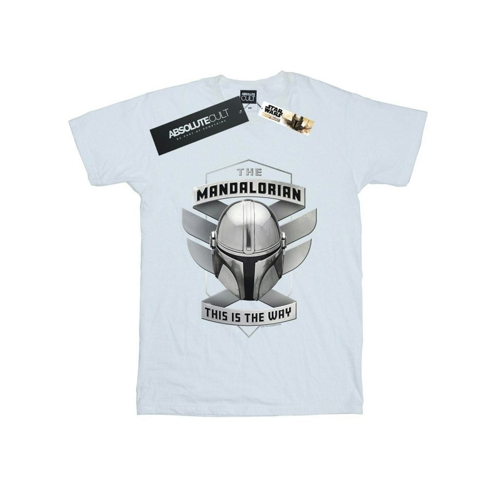 Star Wars Mens The Mandalorian This Is The Way Mando T-Shirt - White