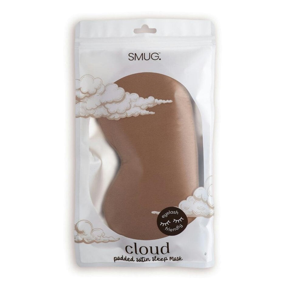 Cloud Padded Satin Sleep Mask - Mocha