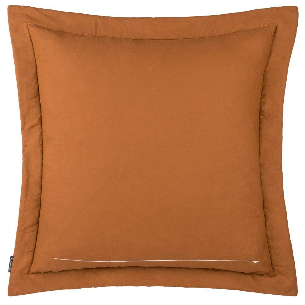 Paoletti Palmeria Velvet Quilted Cushion Cover - Rust