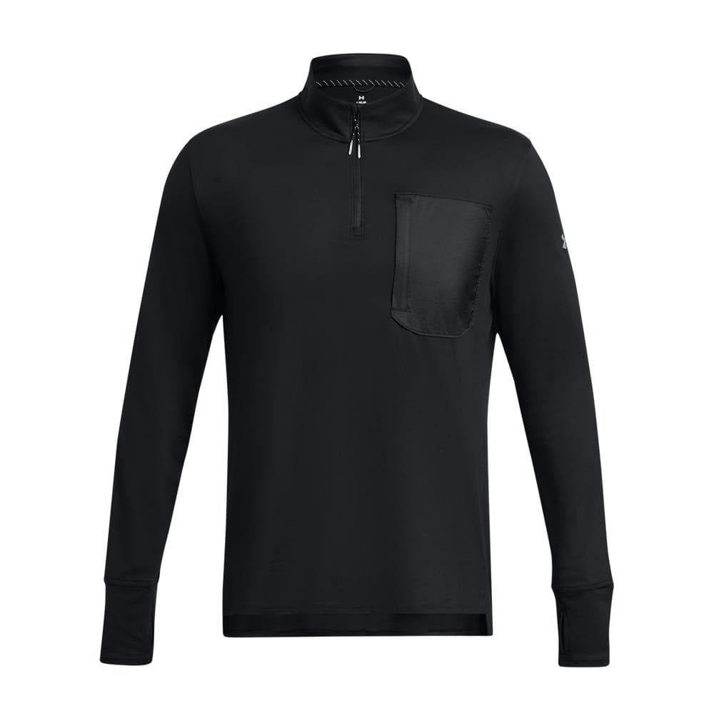 Under Armour Mens Trail Run Quarter Zip Top - Black