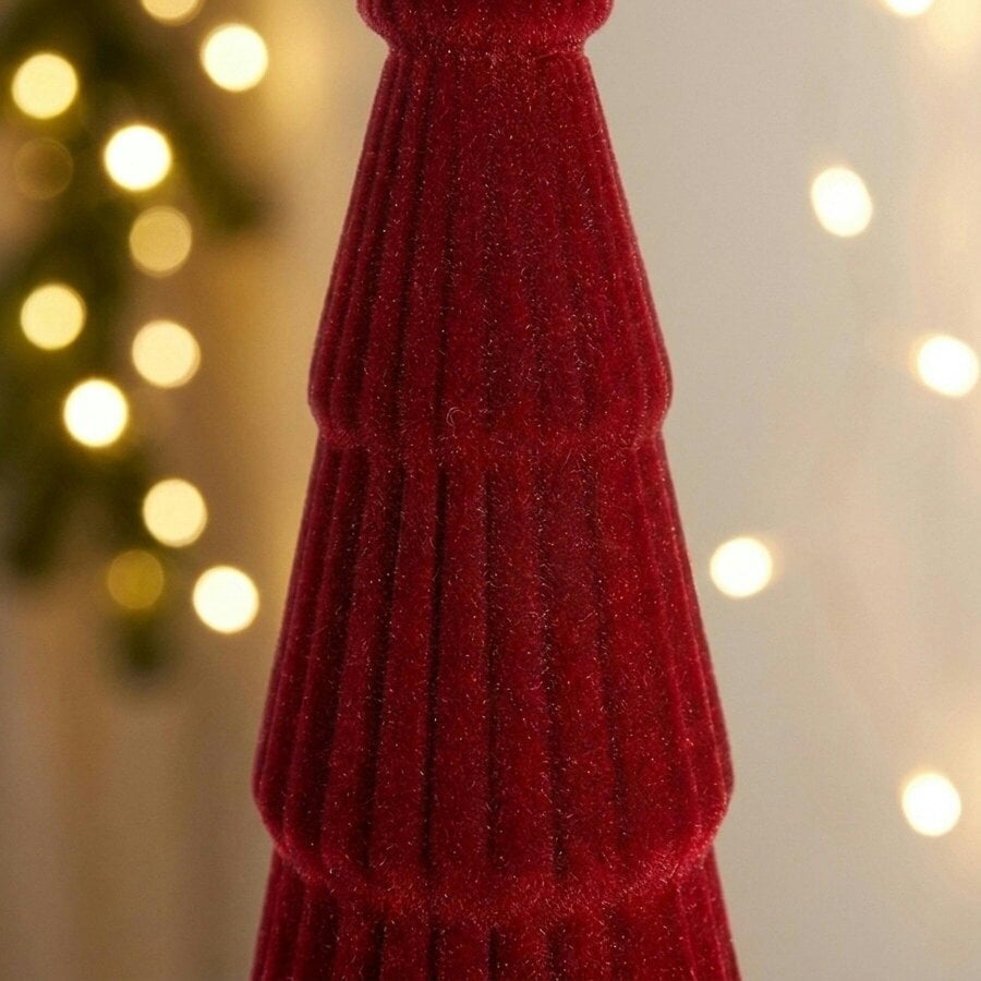 Garden Greatness Burgundy Flocked Christmas Tree Ornament
