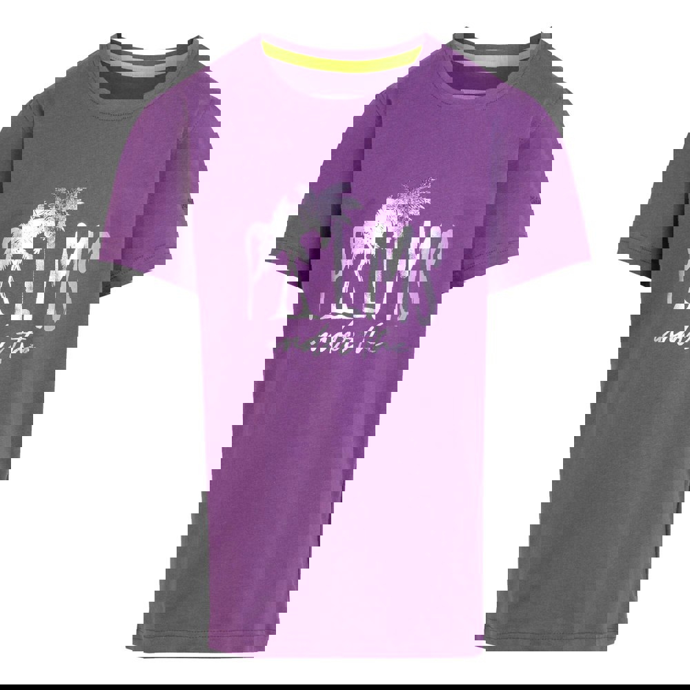 Regatta Childrens/Kids Bosley VII Palm Tree T-Shirt - Sunset Purple