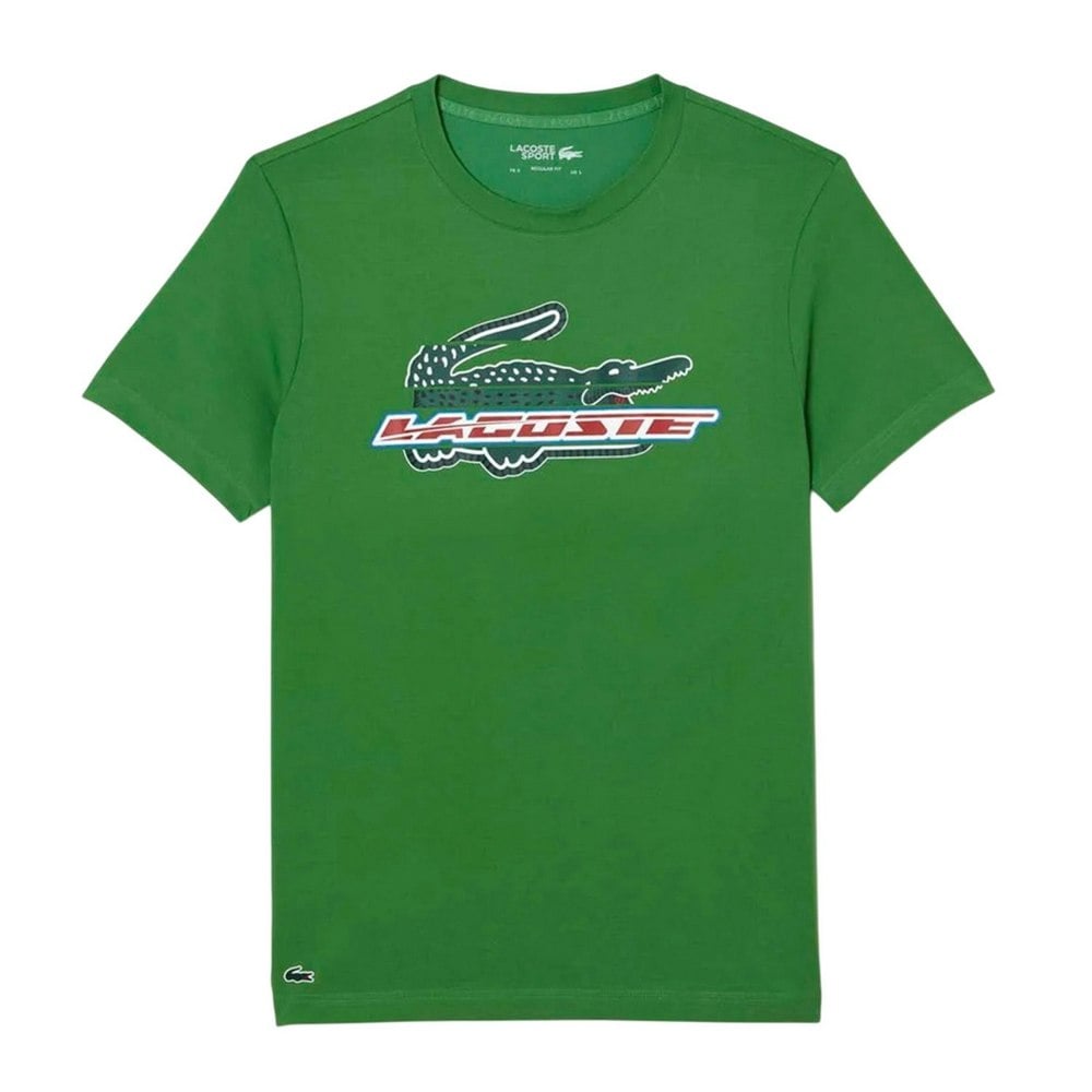 Lacoste Mens Quick Dry Crew Neck T-Shirt - Green