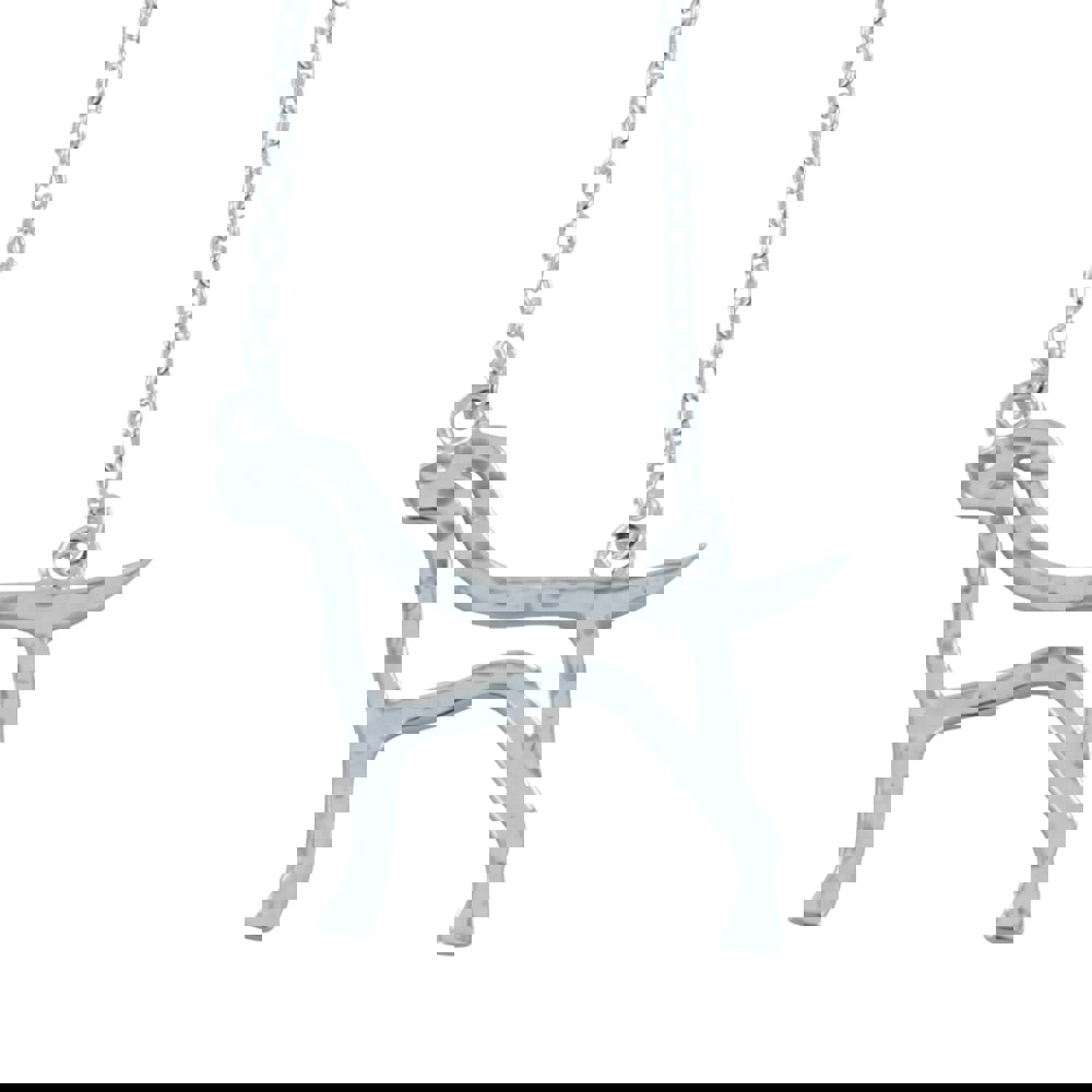 Sterling Silver Hound Silhouette Necklace - Reeves & Reeves
