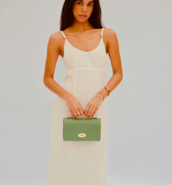 Apatchy London The Amelia Sage Green Leather Bag