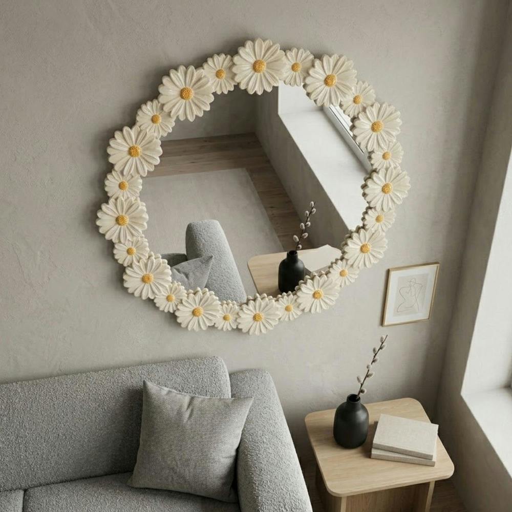 Garden Greatness Maison Multi Daisy Flower Framed Wall Mirror