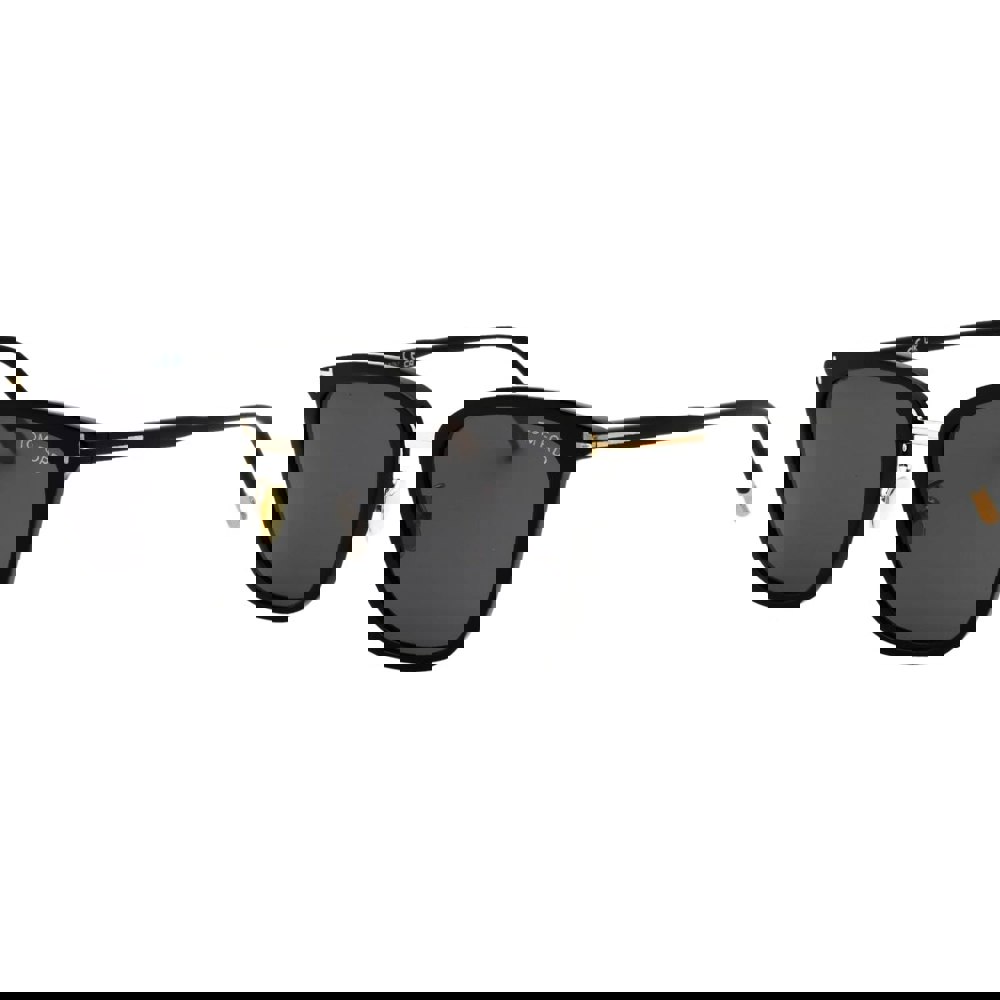 Tom Ford Asian Fit Smoke Grey Lens Shiny Black Sunglasses