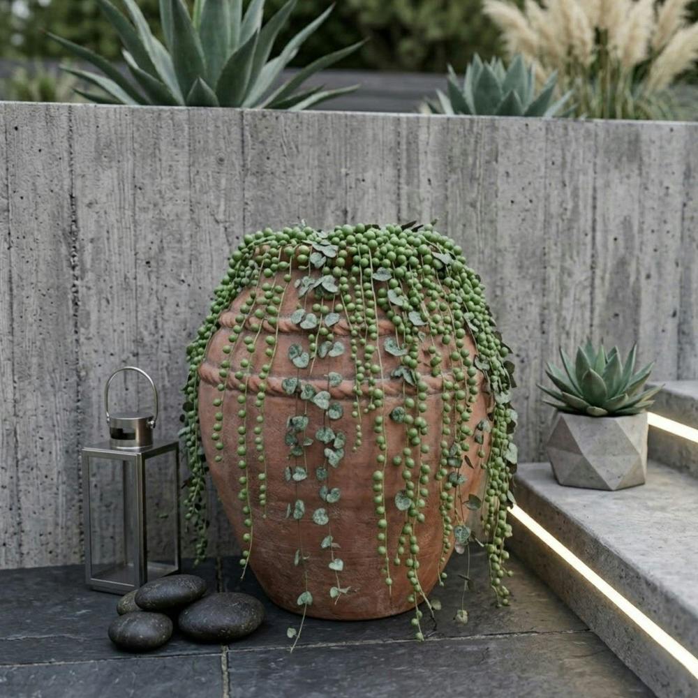 Garden Greatness Antique Terracotta Rope Garden Pot