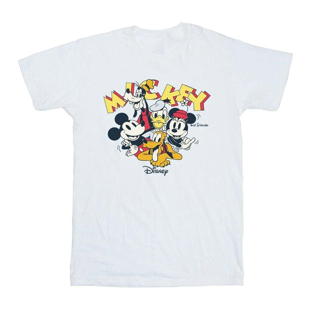 Disney Mens Mickey Mouse Group T-Shirt - White