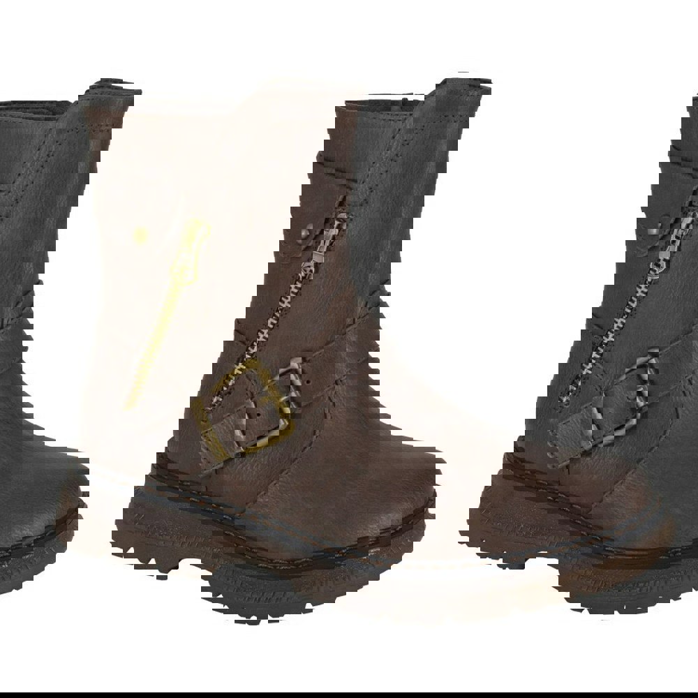 Cipriata Women's Tilda PU Biker Boots - Brown