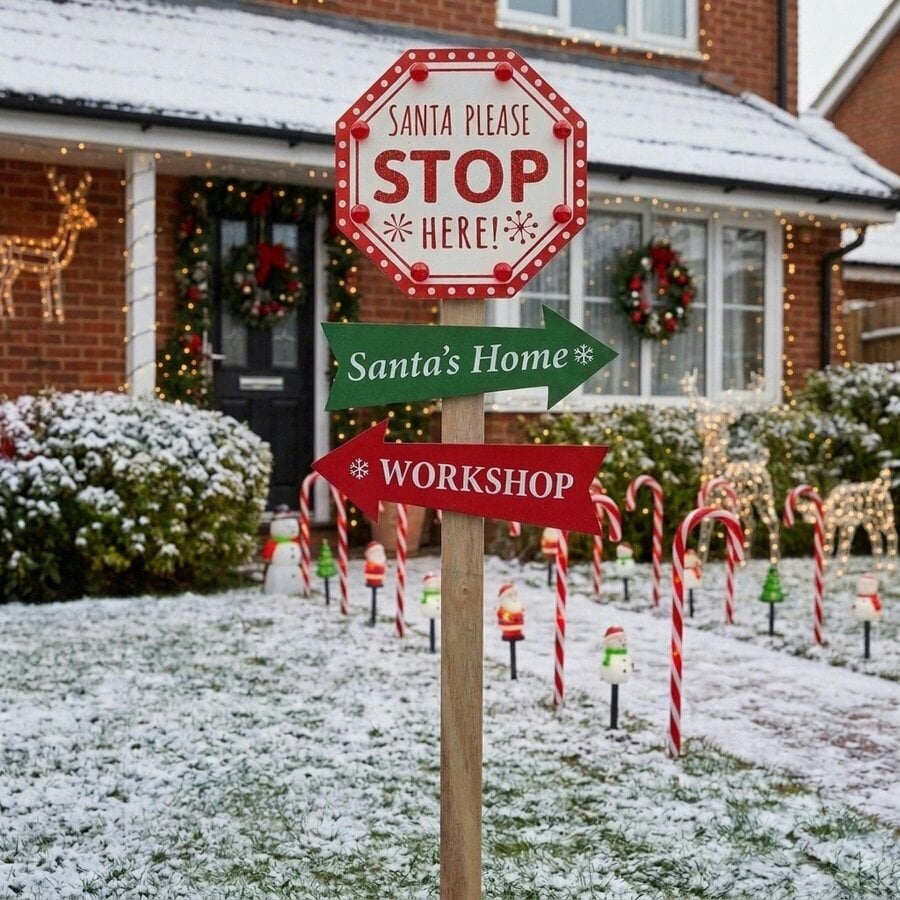 Garden Greatness Ensure ! LED Light Up Christmas Sign