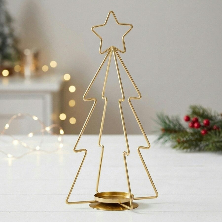 Garden Greatness Winter Luxe Tree Candle Holder