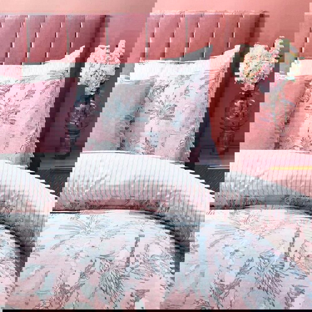 Furn Colony Palm Leaf Duvet Cover Set - Pink