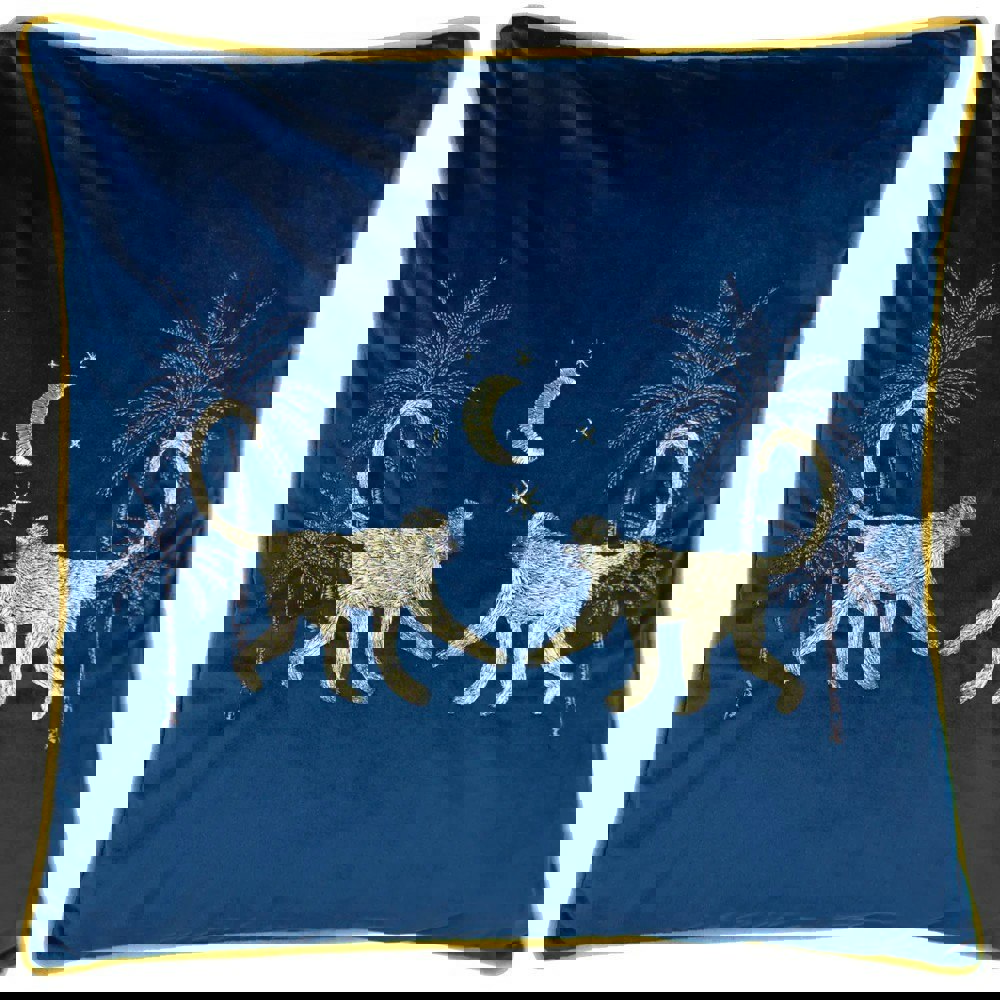 Wylder Dusk Monkey Cushion Cover - Navy