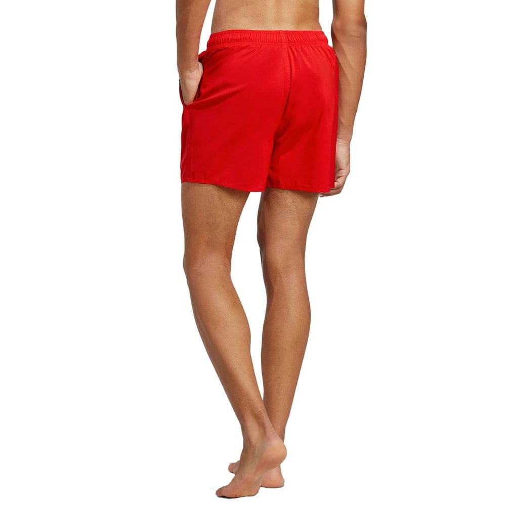 Adidas Mens Solid Swim Shorts - Red