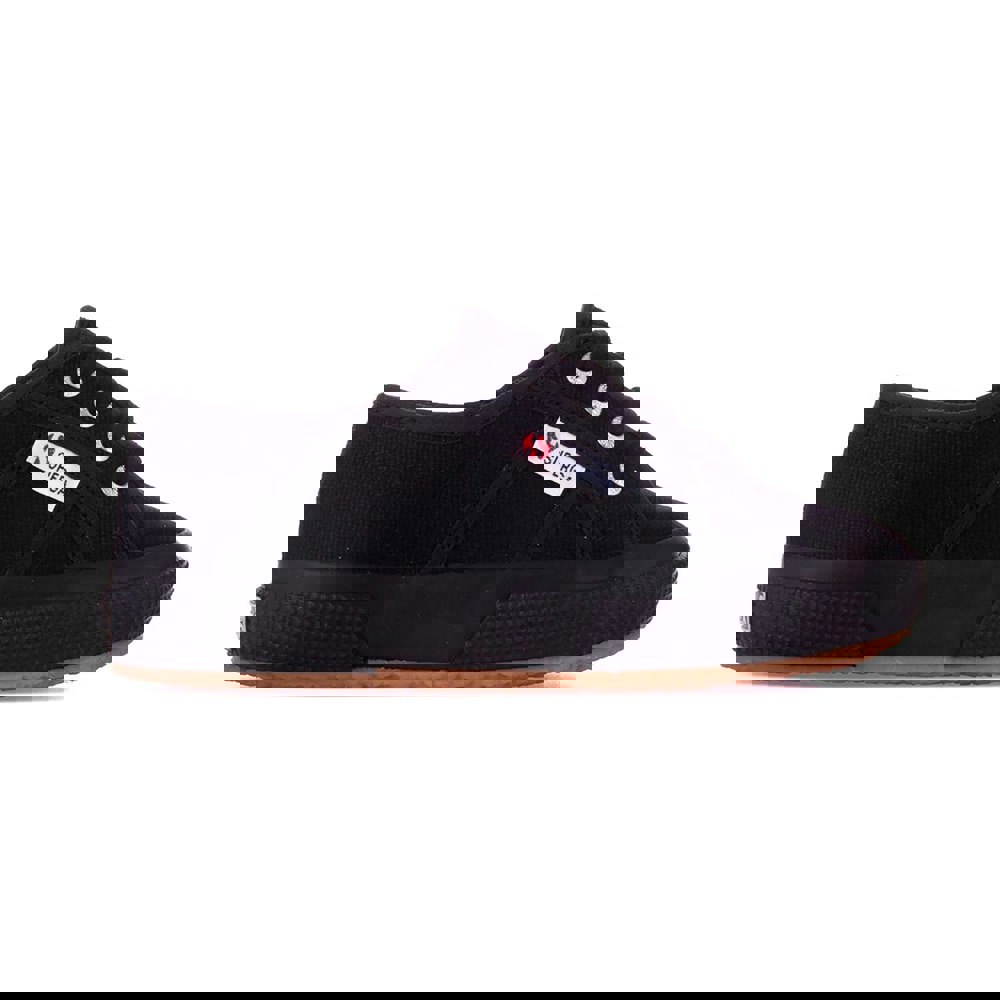 Superga Childrens/Kids 2750 Jcot Leather Trainers - Full Black
