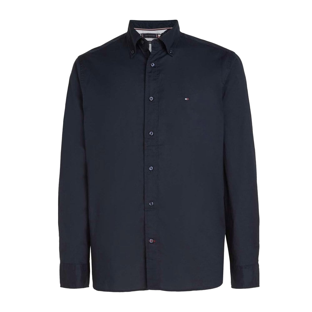 Tommy Hilfiger Mens Core Flex Poplin Shirt - Blue