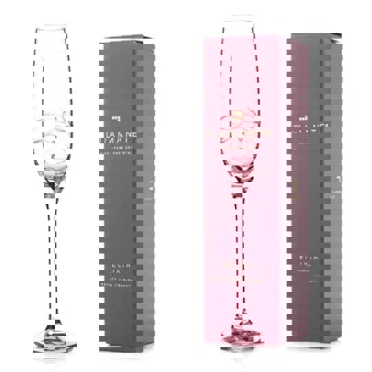 Diamante Champagne Flute ‘Moda Spiral' - Single Glass